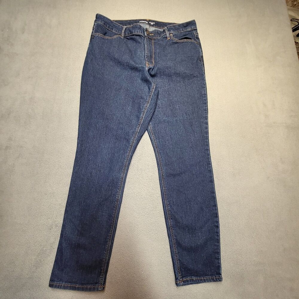 Old Navy Jeans Womens 12 Blue Super Skinny Leg Distressed Denim Stretch